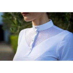 LeMieux Amelie Diamante Show Shirt White -Equestrian Supplies Shop My LeMieux Amelie Diamante Show Shirt 7