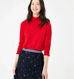 Joules Orianna Roll Neck Jumper - Red