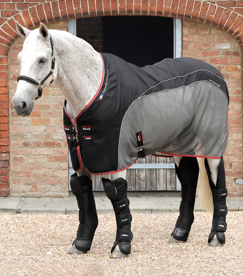 Premier Equine Sports Cooler Rug Black 3 Premier Equine Sports Cooler Rug Black
