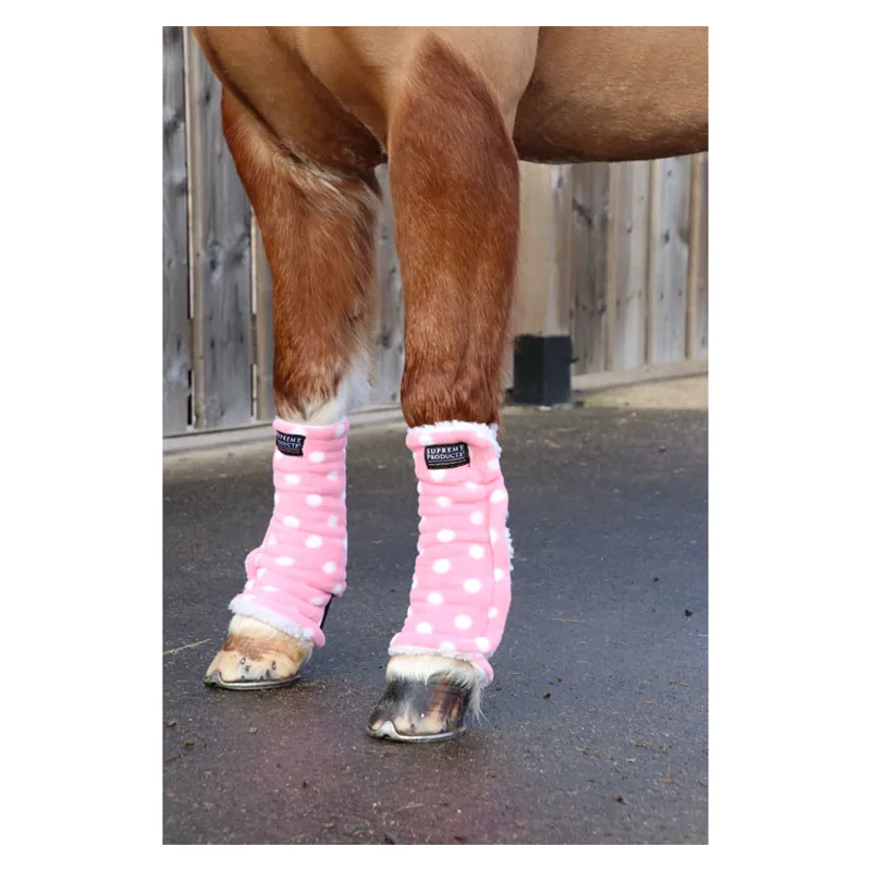 Supreme Products Dotty Fleece Boots In Pretty Pink 3 Supreme Products Dotty Fleece Boots In Pretty Pink