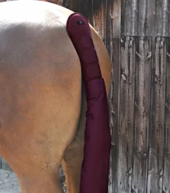 Premier Equine Padded Horse Tail Guard With Tail Bag Burgundy
