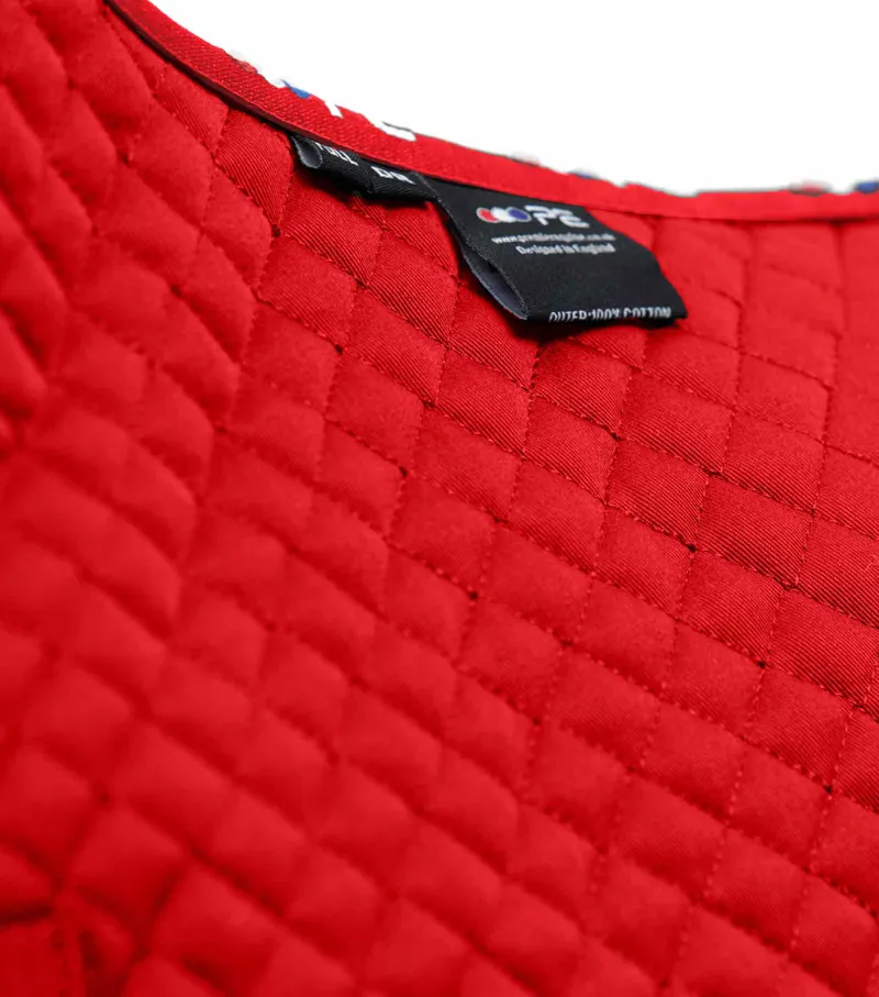 Premier Equine Plain Cotton Saddle Pad - Dressage Square Red 4 Premier Equine Plain Cotton Saddle Pad - Dressage Square Red - Image 2