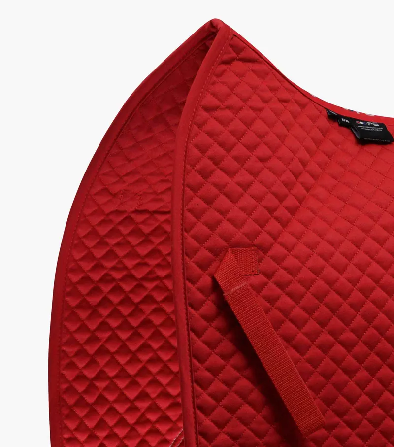 Premier Equine Plain Cotton Saddle Pad - Dressage Square Red 5 Premier Equine Plain Cotton Saddle Pad - Dressage Square Red - Image 3