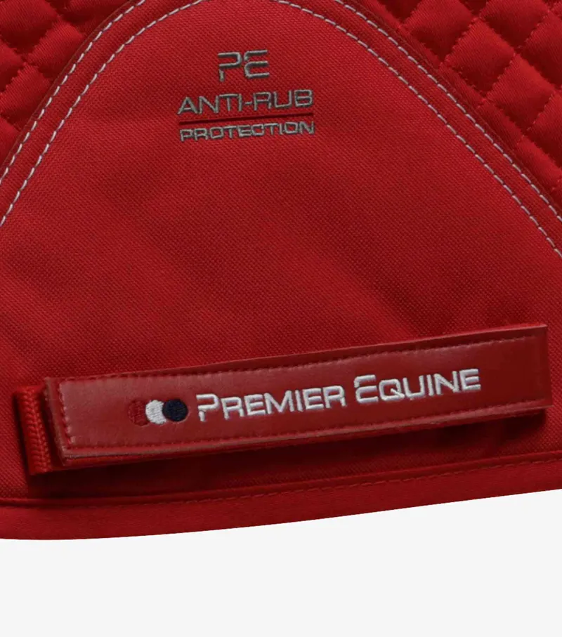 Premier Equine Plain Cotton Saddle Pad - Dressage Square Red 7 Premier Equine Plain Cotton Saddle Pad - Dressage Square Red - Image 5