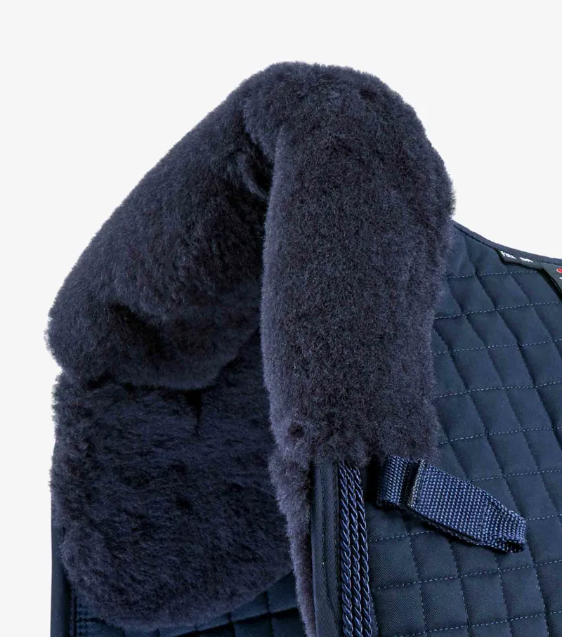 Premier Equine Pony CC Merino Wool Half Lined European Dressage Square Navy/Navy Wool 5 Premier Equine Pony CC Merino Wool Half Lined European Dressage Square Navy/Navy Wool - Image 3