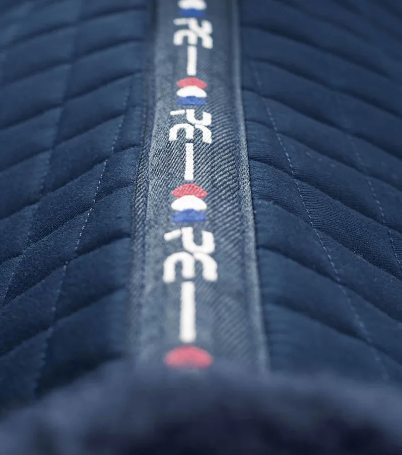 Premier Equine Pony CC Merino Wool Half Lined European Dressage Square Navy/Navy Wool 8 Premier Equine Pony CC Merino Wool Half Lined European Dressage Square Navy/Navy Wool - Image 6
