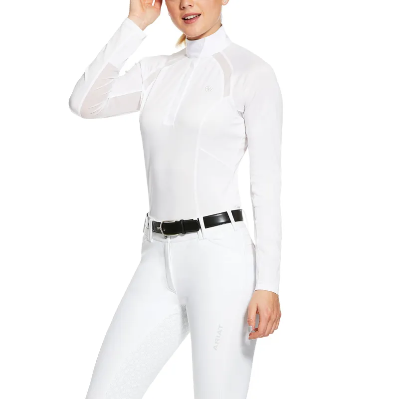 Ariat Women's Sunstopper 2.0 Show Shirt White 3 Ariat Women's Sunstopper 2.0 Show Shirt White