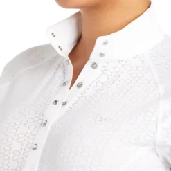 Ariat Women's Showstopper Show Shirt White -Equestrian Supplies Shop S21 WMS ENGL 10035263 detail01