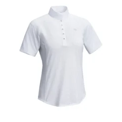 Ariat Women's Showstopper Show Shirt White -Equestrian Supplies Shop S21 WMS ENGL 10035263 ghost front