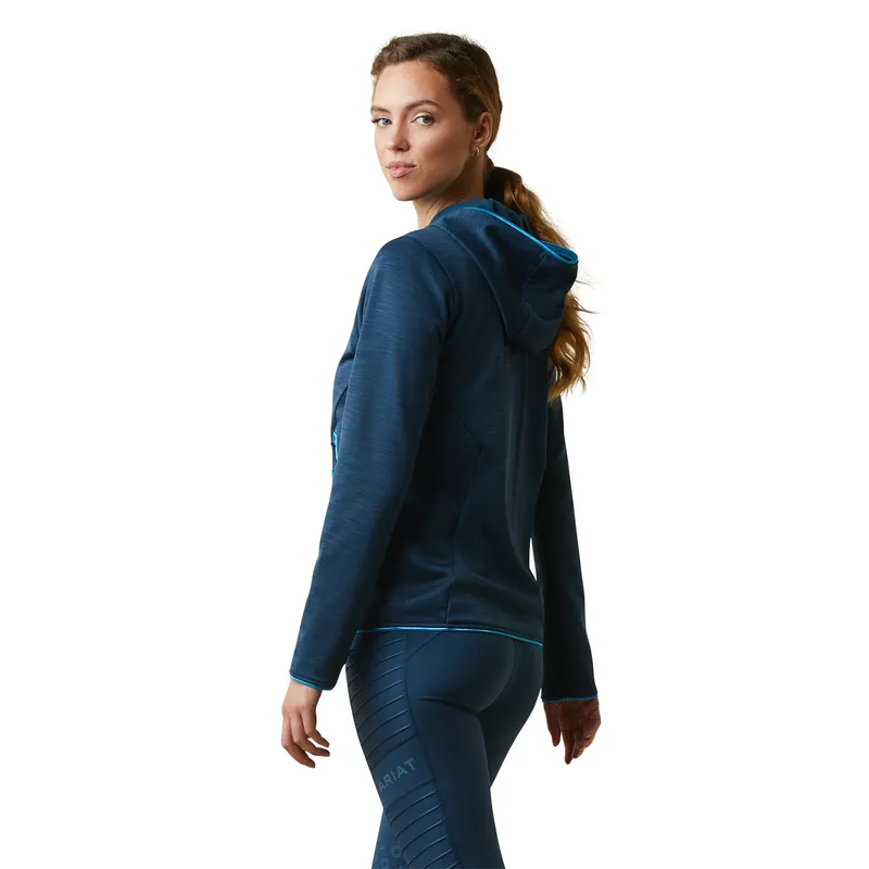 Ariat Women's Byron Full Zip Hoodie Deep Petroleum 4 Ariat Women's Byron Full Zip Hoodie Deep Petroleum - Image 2