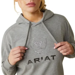 Ariat Women's Just Hoodie Heather Grey -Equestrian Supplies Shop S23 WMS ENGL 10043443 detail0520 20Copy 2