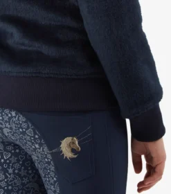 Premier Equine Sasso Girls Teddy Fleece Riding Jacket Navy -Equestrian Supplies Shop Sasso Kids Teddy Fleece Riding Jacket 4