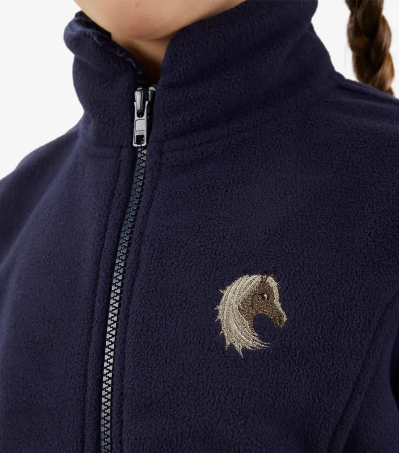 Premier Equine Sellia Girls Fleece Riding Gilet Navy 6 Premier Equine Sellia Girls Fleece Riding Gilet Navy - Image 4