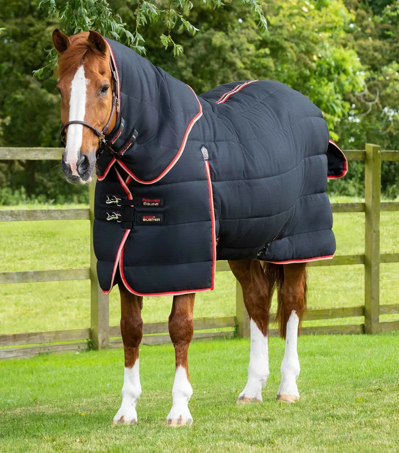 Premier Equine Stable Buster 450g Stable Rug With Neck Cover Black 3 Premier Equine Stable Buster 450g Stable Rug With Neck Cover Black