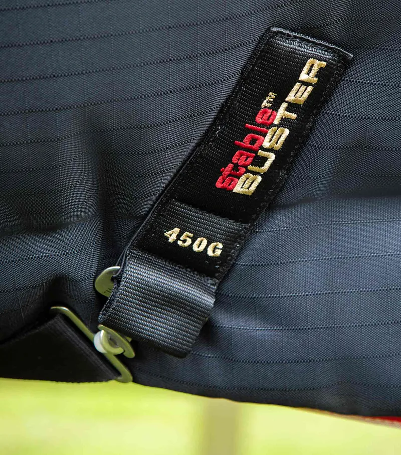 Premier Equine Stable Buster 450g Stable Rug With Neck Cover Black 7 Premier Equine Stable Buster 450g Stable Rug With Neck Cover Black - Image 5