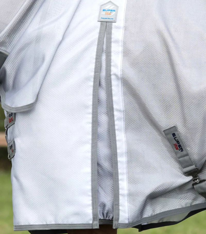 Premier Equine Super Lite Fly Rug With Surcingles Silver 6 Premier Equine Super Lite Fly Rug With Surcingles Silver - Image 4