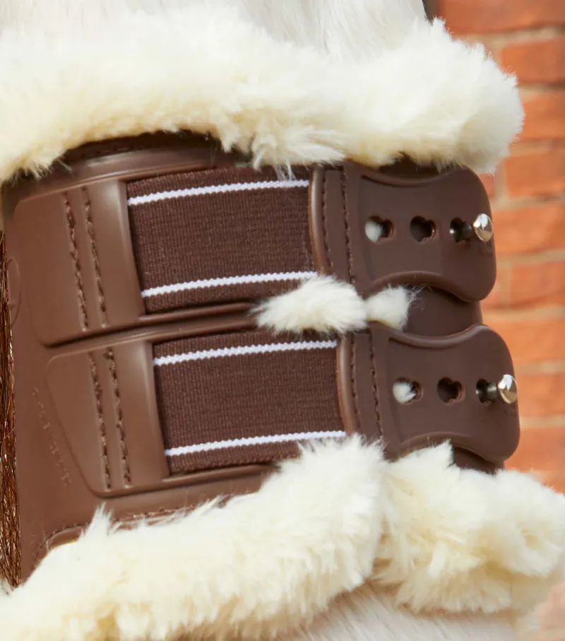 Premier Equine Techno Wool Fetlock Boots Brown 6 Premier Equine Techno Wool Fetlock Boots Brown - Image 4