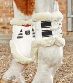 Premier Equine Techno Wool Fetlock Boots White