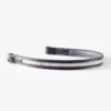 Premier Equine Trovare Crystal Browband Black 2 Premier Equine Trovare Crystal Browband Black -Equestrian Supplies Shop Trovare Crystal Browband Black Leather 1