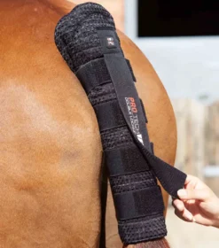 Premier Equine Waffle Quilted Double Locking Tail Guard Black -Equestrian Supplies Shop Waffle Quilted Double Locking Tail Guard Black 3