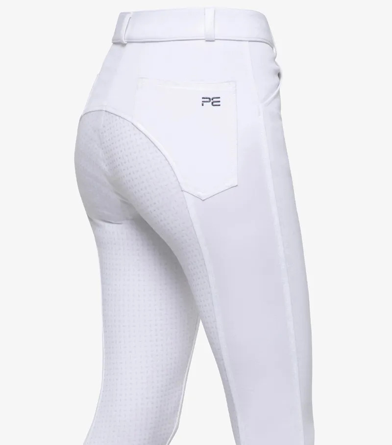 Premier Equine Brava Girls Full Seat Gel Riding Breeches White 5 Premier Equine Brava Girls Full Seat Gel Riding Breeches White - Image 3