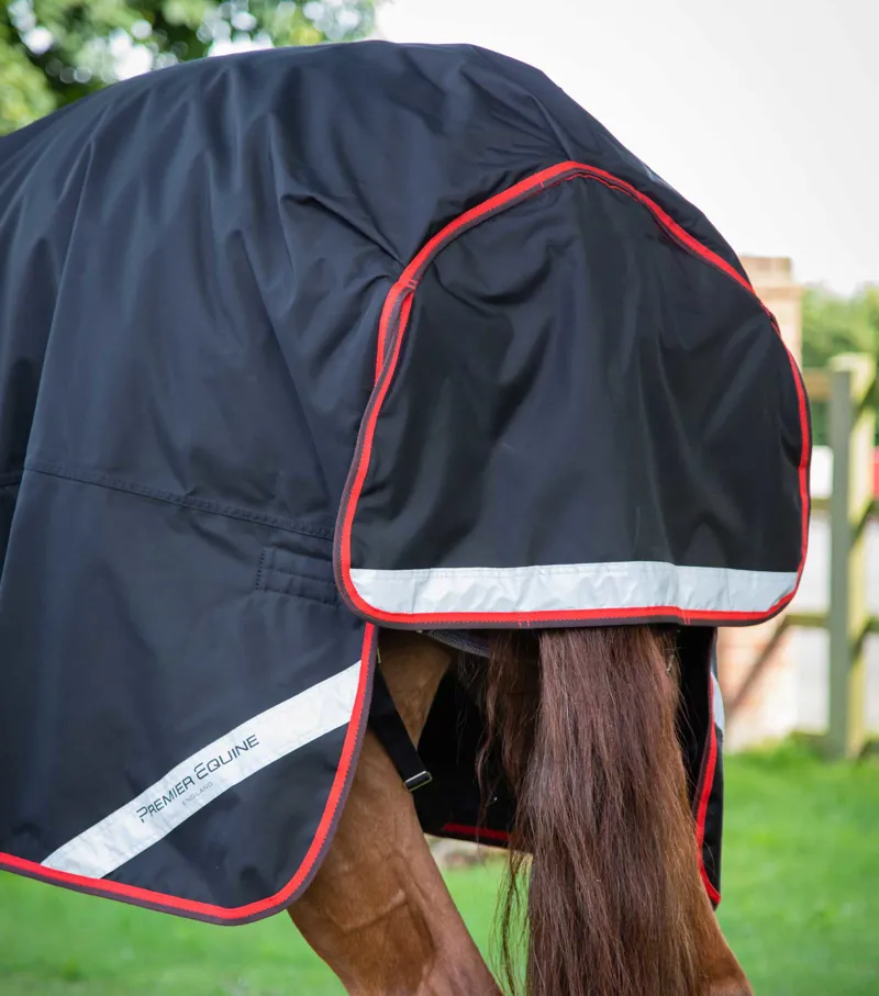 Premier Equine Buster Hardy 400g Half Neck Turnout Rug Black 8 Premier Equine Buster Hardy 400g Half Neck Turnout Rug Black - Image 6