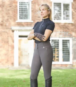Premier Equine Carapello Ladies Full Seat Gel Riding Breeches Liquorice