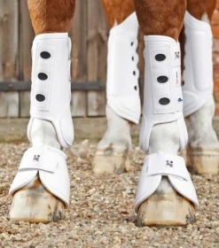 Premier Equine Carbon Tech Air Cooled Eventing Front Boots White -Equestrian Supplies Shop carbon tech air cooled eventing boots white front 2
