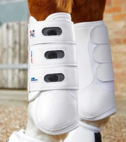 Premier Equine Carbon Tech Air Cooled Eventing Front Boots White -Equestrian Supplies Shop carbon tech air cooled eventing boots white front 3