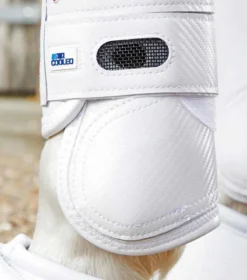 Premier Equine Carbon Tech Air Cooled Eventing Front Boots White -Equestrian Supplies Shop carbon tech air cooled eventing boots white front 4