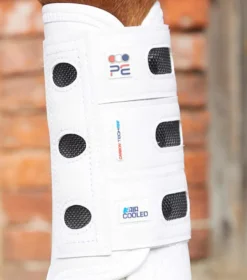 Premier Equine Carbon Tech Air Cooled Eventing Front Boots White -Equestrian Supplies Shop carbon tech air cooled eventing boots white front 5