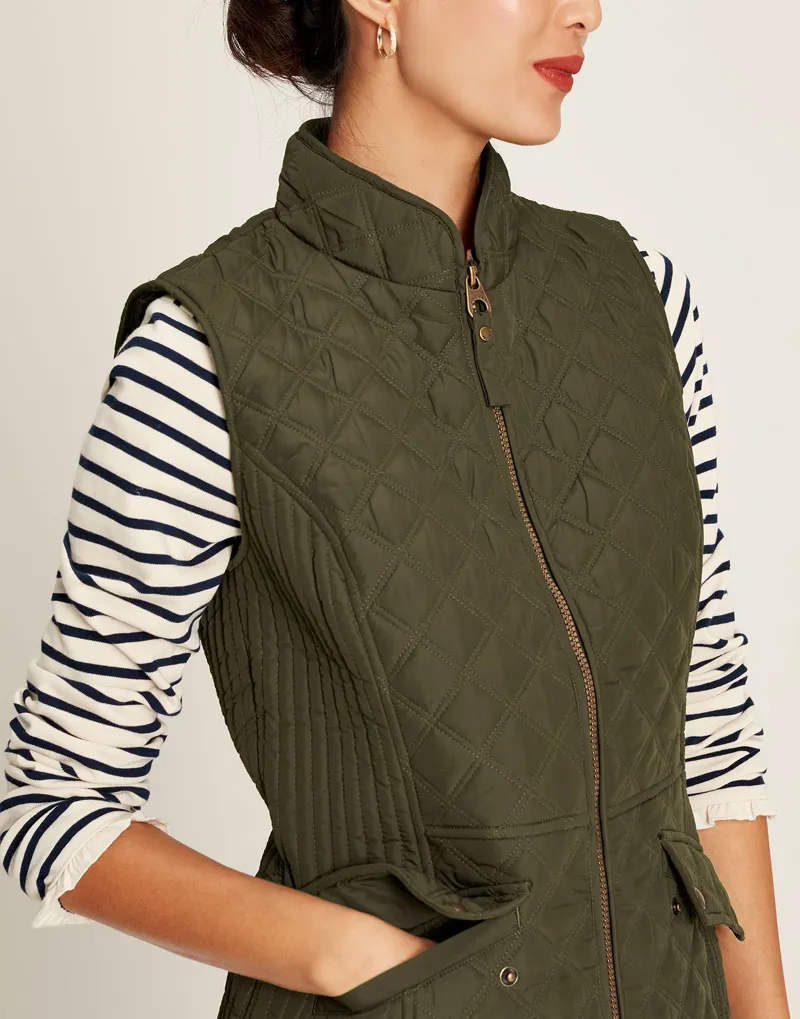 Joules Women's Minx Quilted Gilet - Heritage Green 5 Joules Women's Minx Quilted Gilet - Heritage Green - Image 3