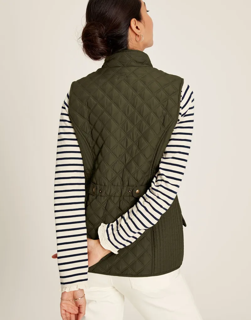 Joules Women's Minx Quilted Gilet - Heritage Green 6 Joules Women's Minx Quilted Gilet - Heritage Green - Image 4