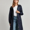 Joules Tenby Packaway Raincoat - French Navy Camo