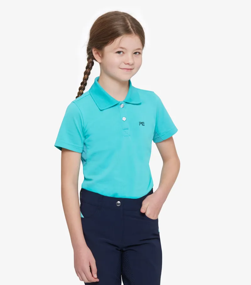 Premier Equine Cisco Junior Unisex Polo Shirt Turquoise 3 Premier Equine Cisco Junior Unisex Polo Shirt Turquoise