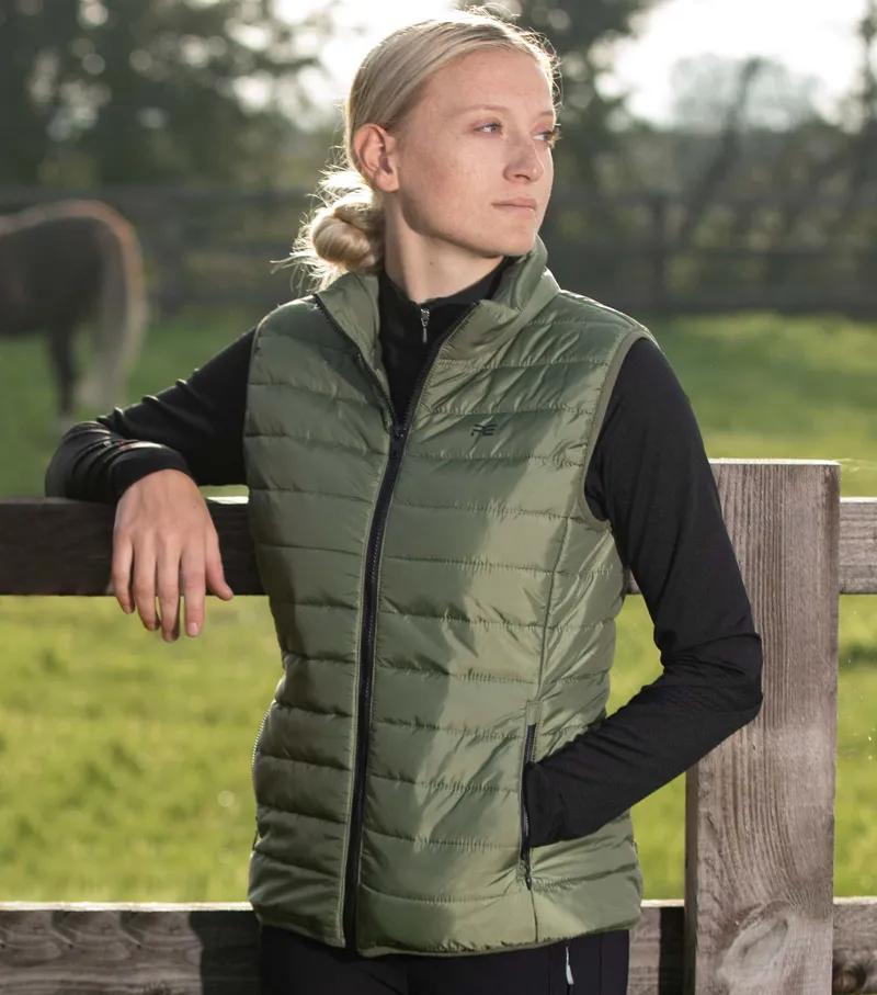 Premier Equine Dante Ladies Gilet Olive 3 Premier Equine Dante Ladies Gilet Olive