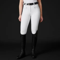 Mountain Horse Diana Silicone Full Seat Breeches White -Equestrian Supplies Shop diana white front