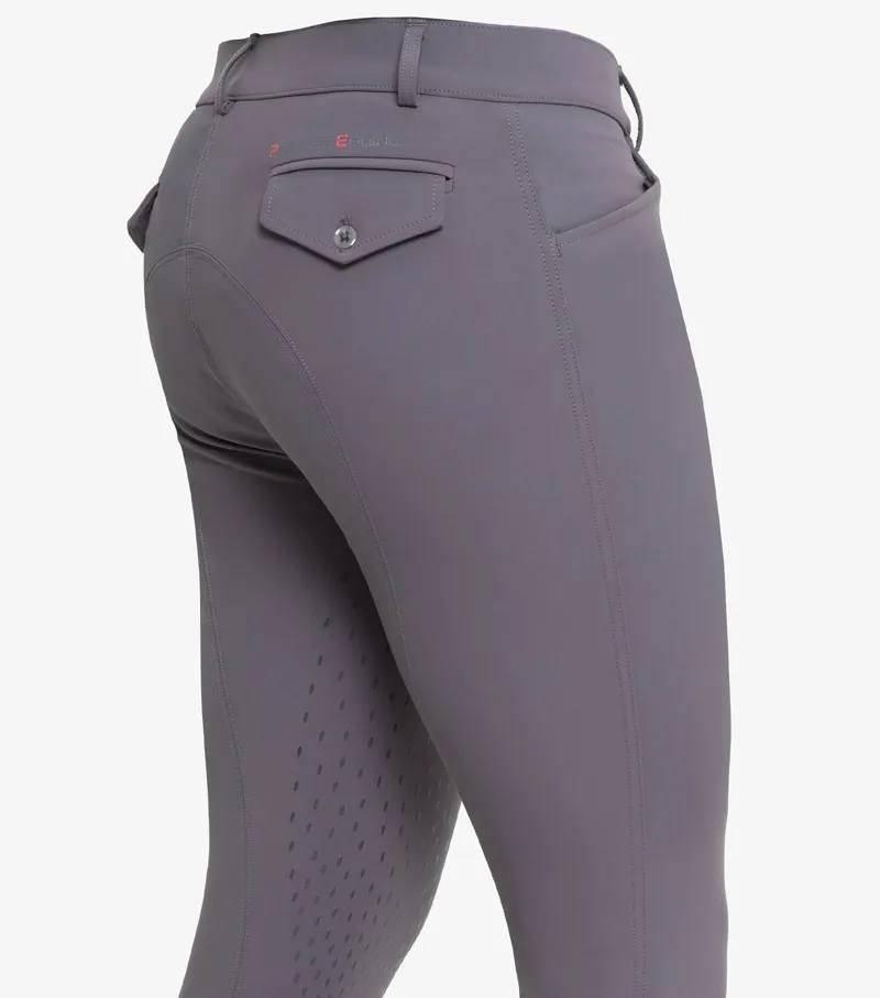 Premier Equine Emilio Men's Gel Knee Riding Breeches Anthracite Grey 5 Premier Equine Emilio Men's Gel Knee Riding Breeches Anthracite Grey - Image 3