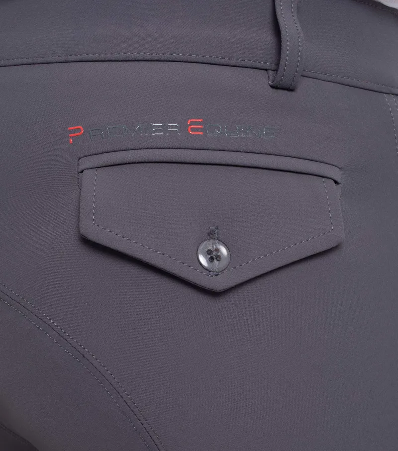 Premier Equine Emilio Men's Gel Knee Riding Breeches Anthracite Grey 6 Premier Equine Emilio Men's Gel Knee Riding Breeches Anthracite Grey - Image 4