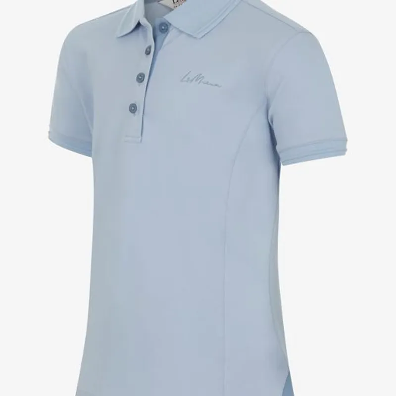 LeMieux Young Rider Polo Shirt Mist 4 LeMieux Young Rider Polo Shirt Mist - Image 2