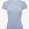 LeMieux Olivia Short Sleeve Show Shirt Mist 2 LeMieux Olivia Short Sleeve Show Shirt Mist -Equestrian Supplies Shop it04280 product oliviashortsleeveshirt mist 1