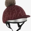 LeMieux Fleur Hat Silk Merlot -Equestrian Supplies Shop it04324 product pomhatsilk merlot 2