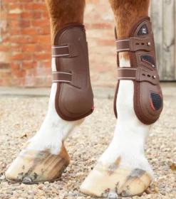Premier Equine Kevlar Airtechnology Tendon Boots Brown