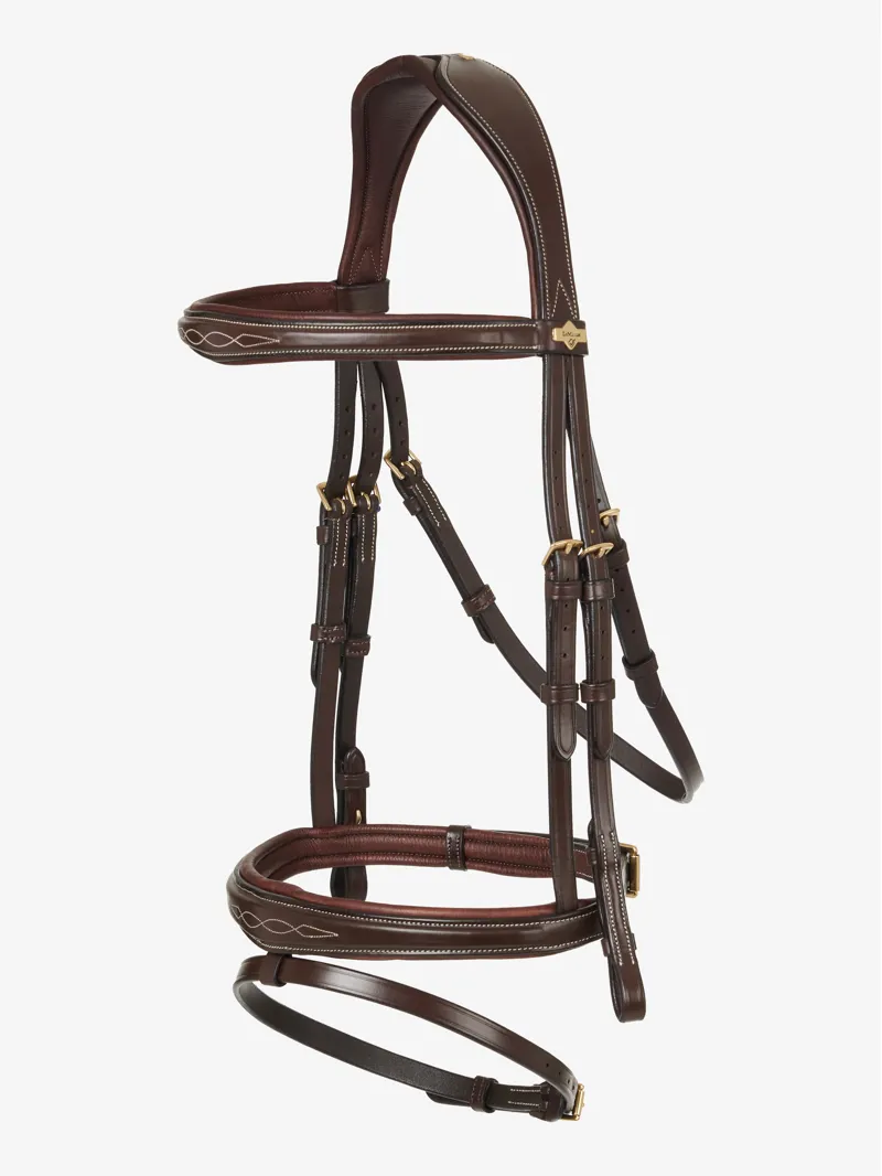 LeMieux Kudos Competition Flash Bridle Havana 3 LeMieux Kudos Competition Flash Bridle Havana