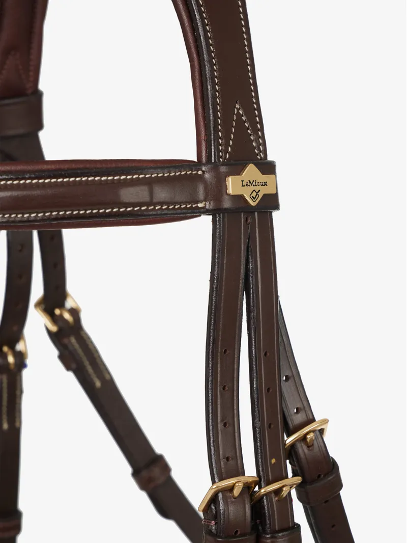 LeMieux Kudos Competition Flash Bridle Havana 5 LeMieux Kudos Competition Flash Bridle Havana - Image 3