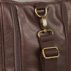 LeMieux PU Leather Boot Bag Brown -Equestrian Supplies Shop lm bootbag leather brown lr203