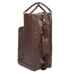LeMieux PU Leather Boot Bag Brown -Equestrian Supplies Shop lm bootbal leather brown lr201