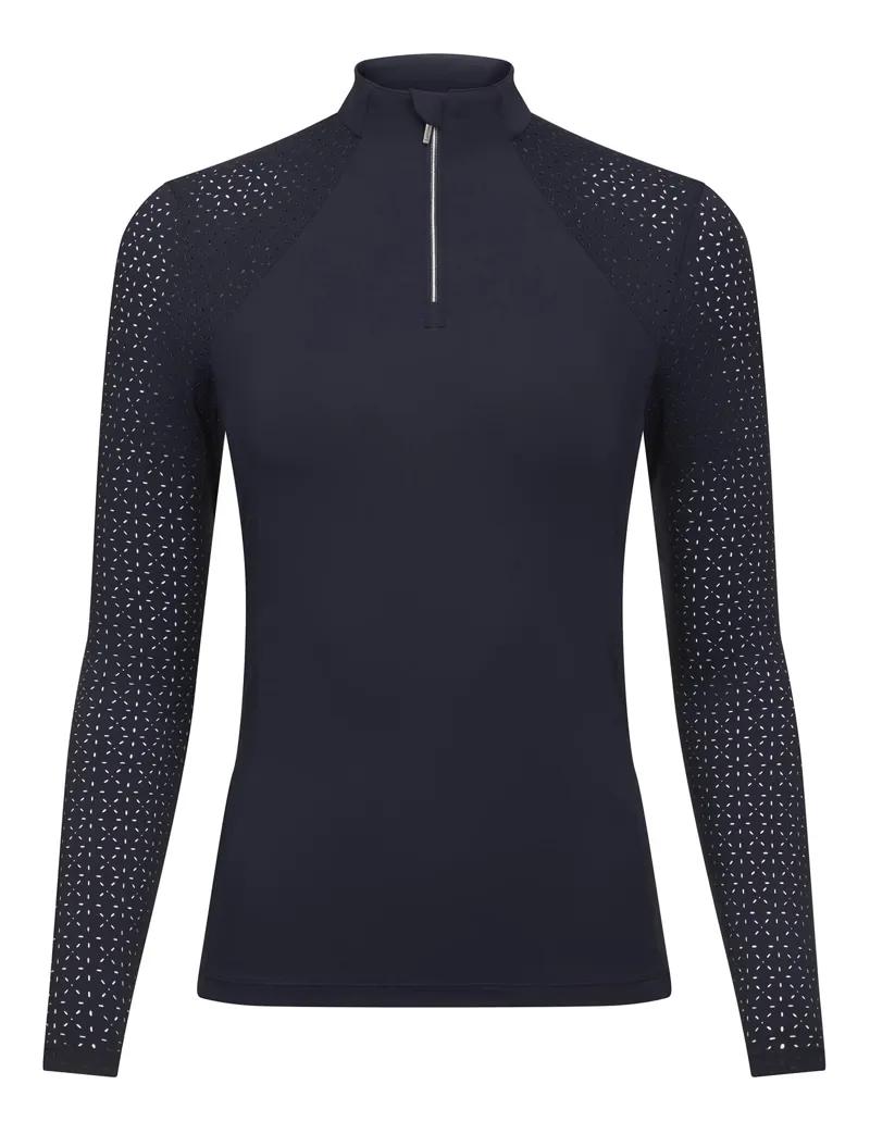 LeMieux Longsleeve Lazercut Baselayer Navy 3 LeMieux Longsleeve Lazercut Baselayer Navy