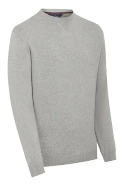 LeMieux Mens Crew Neck Jumper Grey -Equestrian Supplies Shop lm menscrewneckjumper grey3 lr
