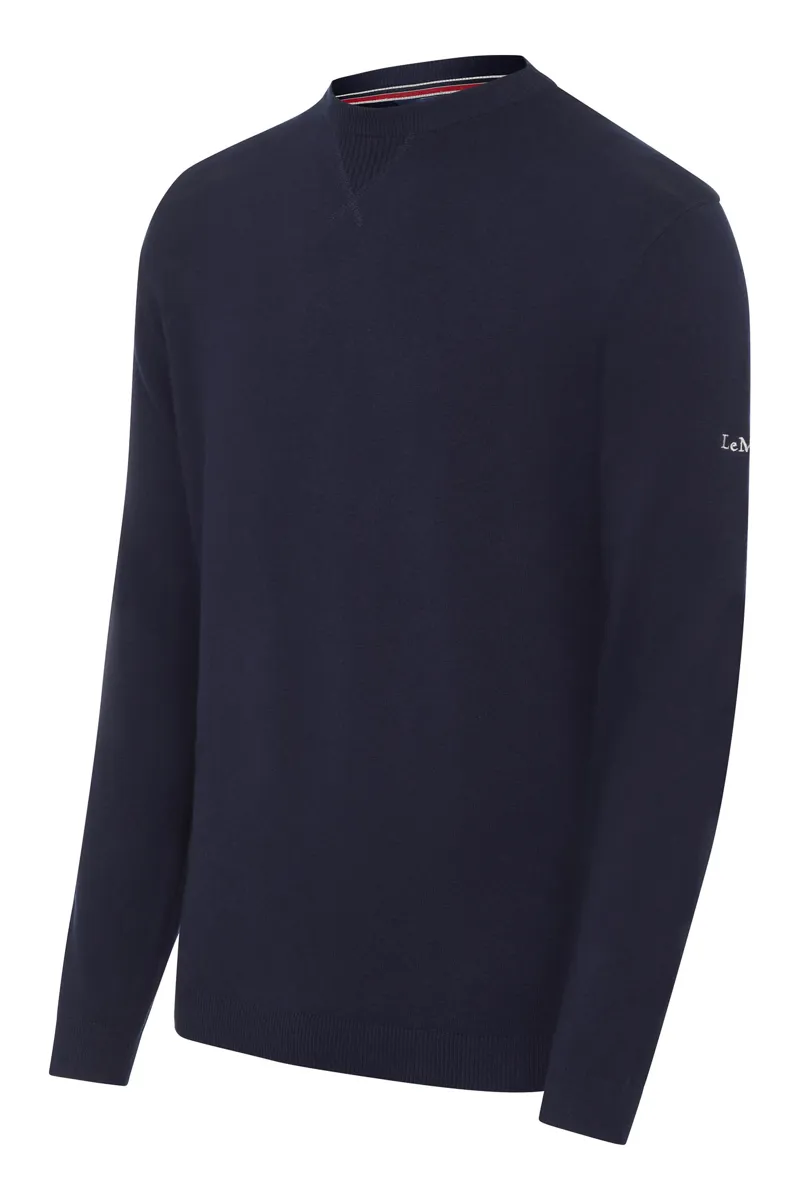 LeMieux Mens Crew Neck Jumper Navy 4 LeMieux Mens Crew Neck Jumper Navy - Image 2